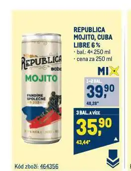 Makro Republica mojito nabídka