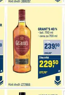 Makro Grant's triple wood whisky nabídka