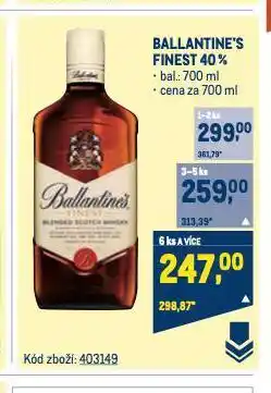 Makro Ballantine's skotská whisky nabídka