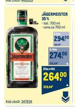 Makro Jagermeister nabídka