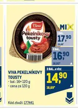 Makro Viva pekelníkovy tousty nabídka