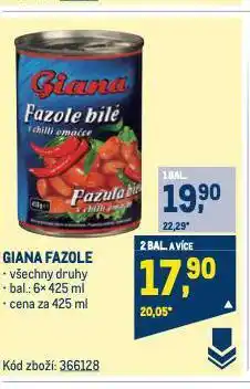 Makro Giana fazole nabídka