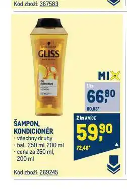 Makro Gliss šampon na vlasy nabídka