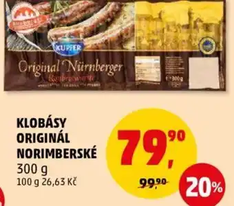 Penny Market KLOBÁSY ORIGINÁL NORIMBERSKÉ nabídka