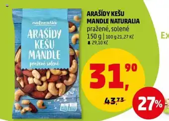 Penny Market ARAŠÍDY KEŠU MANDLE NATURALIA nabídka