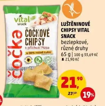 Penny Market LUŠTĚNINOVÉ CHIPSY VITAL SNACK nabídka