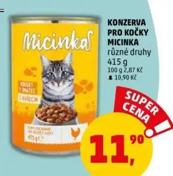 Penny Market KONZERVA PRO KOČKY MICINKA nabídka