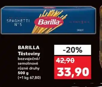 Kaufland BARILLA Těstoviny nabídka
