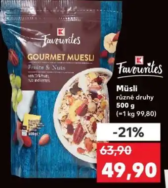 Kaufland Müsli nabídka