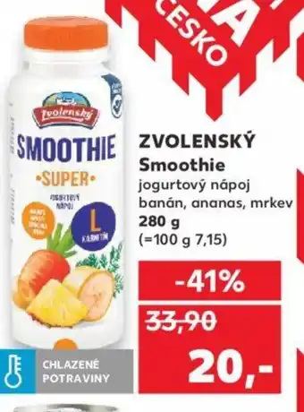 Kaufland ZVOLENSKÝ Smoothie nabídka