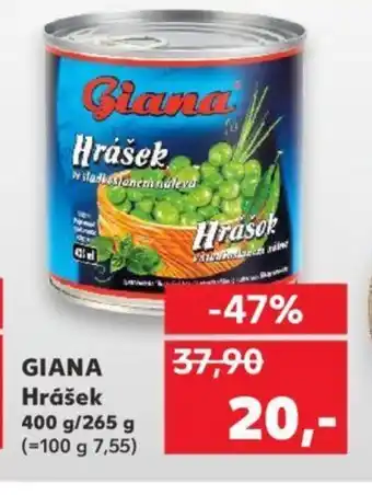 Kaufland GIANA Hrášek nabídka