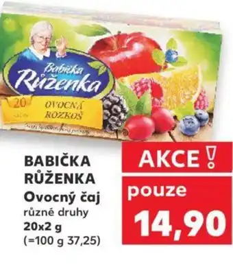Kaufland BABIČKA RŮŽENKA Ovocný čaj nabídka