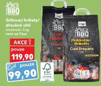 Kaufland Grilovaci brikety/ dřevěné uhlí nabídka