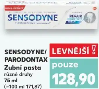 Kaufland SENSODYNE / PARODONTAX Zubní pasta nabídka