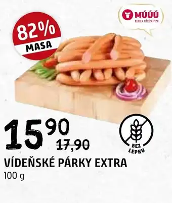 Terno VÍDEŇSKÉ PÁRKY EXTRA 100 g nabídka