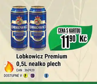 Tamda Foods Lobkowicz Premium 0,5L nealko plech nabídka