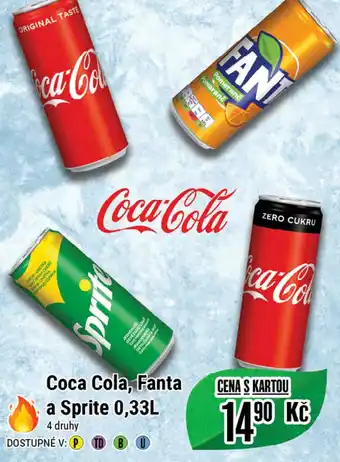 Tamda Foods Coca Cola, Fanta a Sprite 0,33L nabídka