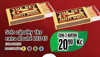 Tamda Foods Solo zápalky 1ks extra dlouhé ZED45 nabídka