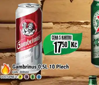 Tamda Foods Gambrinus 0,5L 10 Plech nabídka