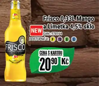 Tamda Foods Frisco 0,33L Mango a Limetka 4,5% sklo nabídka