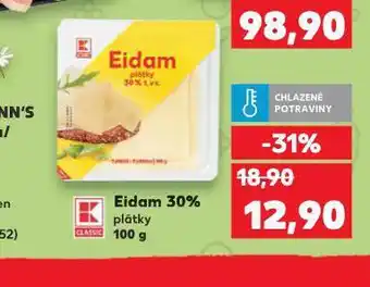 Kaufland Eidam 30% plátky nabídka