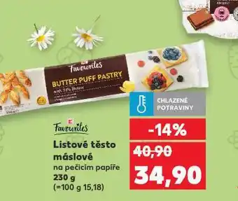 Kaufland Listové těsto máslové nabídka