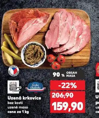 Kaufland Uzená krkovice bez kosti nabídka