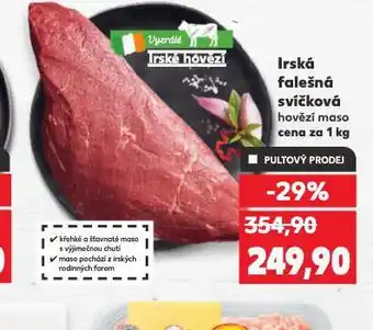 Kaufland Irská falešná svíčková nabídka