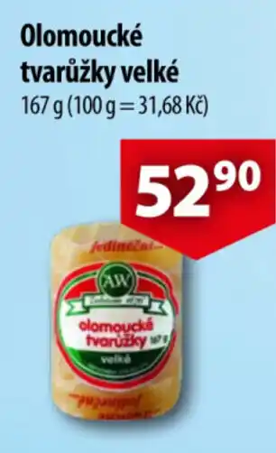 CBA Olomoucké tvarůžky velké nabídka