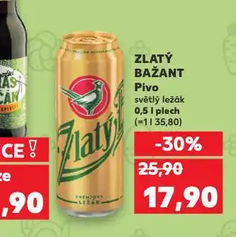 Kaufland Pivo zlatý bažant nabídka