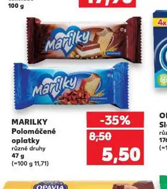 Kaufland Marilky polomáčené oplatky nabídka