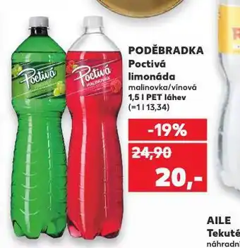 Kaufland Poděbradka poctivá limonáda nabídka