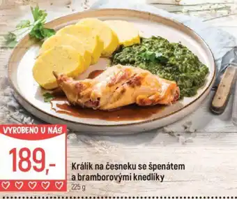Globus Králík na česneku se špenátem a bramborovými knedlíky 225 g nabídka