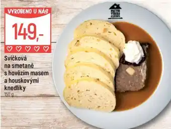 Globus Svíčková na smetaně s hovězím masem a houskovými knedlíky nabídka