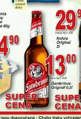 Hruška Pivo gambrinus nabídka