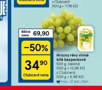 Tesco Hrozny révy vinné bílé bezpeckové nabídka