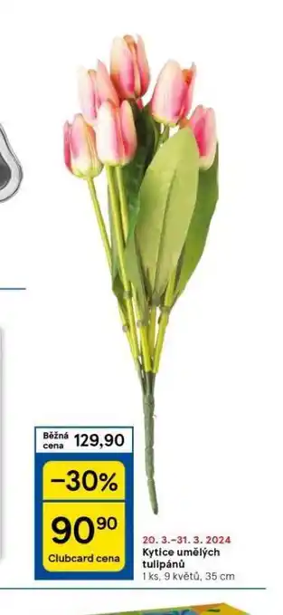 Tesco Kytice umělých tulipánů nabídka