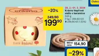 Tesco Vepřové sádlo v kermice nabídka