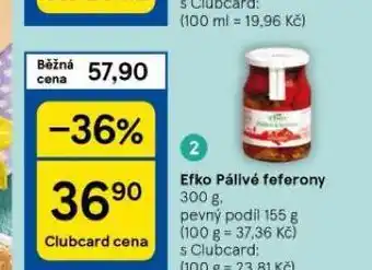 Tesco Efko pálivé feferony nabídka