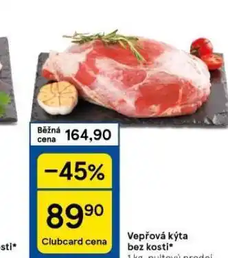 Tesco Vepřová kýta bez kosti nabídka