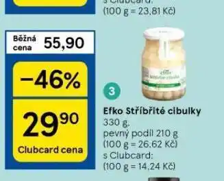 Tesco Efko stříbřité cibulky nabídka