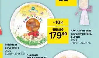 Tesco A.w. olomoucké tvarůžky pozdrav z loštic nabídka