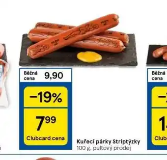 Tesco Kuřecí párky striptýzky nabídka