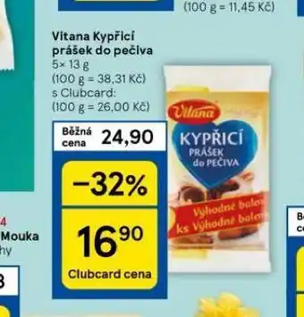 Tesco Vitana kypřící prášek do pečiva nabídka