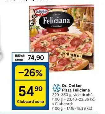 Tesco Dr. oetker pizza feliciana nabídka