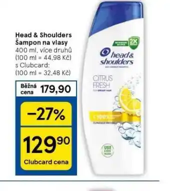 Tesco Head&shoulders šampon nabídka