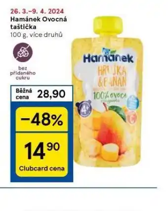 Tesco Hamánek ovocná taštička nabídka