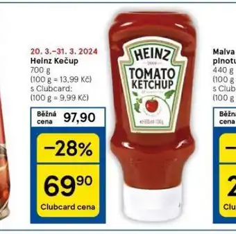 Tesco Heinz kečup nabídka