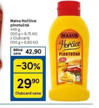 Tesco Malva hořčice plnotučná nabídka