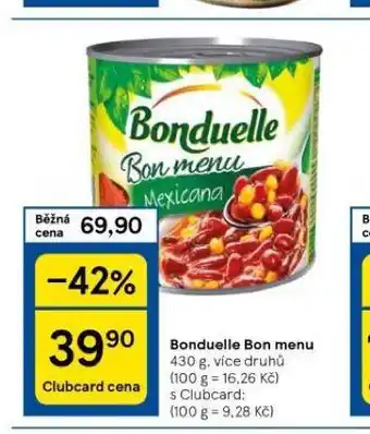 Tesco Bonduelle bon menu nabídka